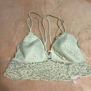Pink Lace Triangle Bralette